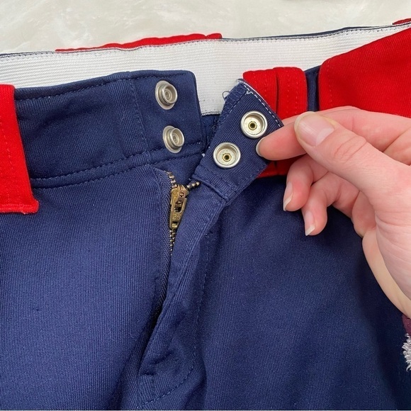 Two Five Apparel Softball Pants Cropped Navy Red Medium - Picture 11 of 14
